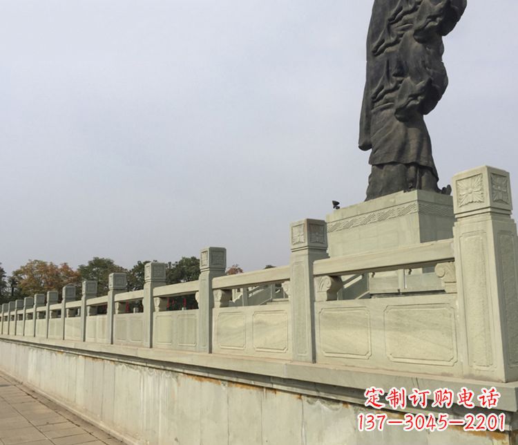 天津护城河大理石栏板石雕 (3)