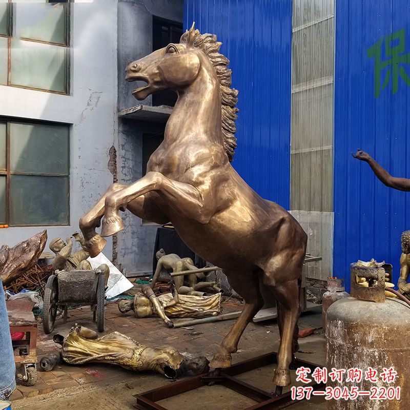天津黄铜马儿雕塑