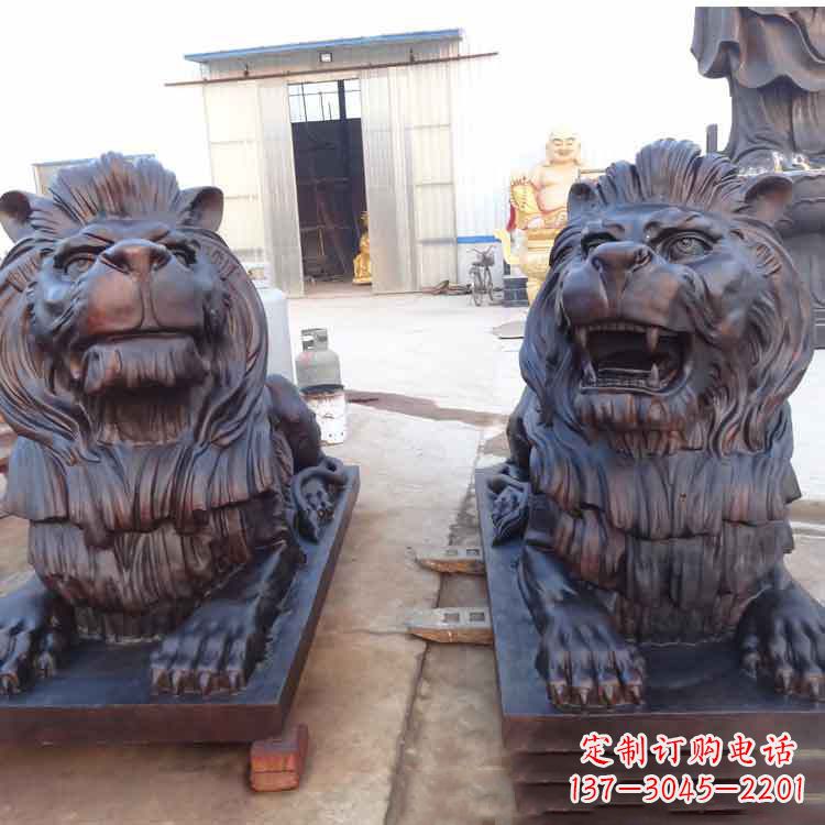 天津汇丰银行狮子雕塑,精美雕塑展示您的财富
