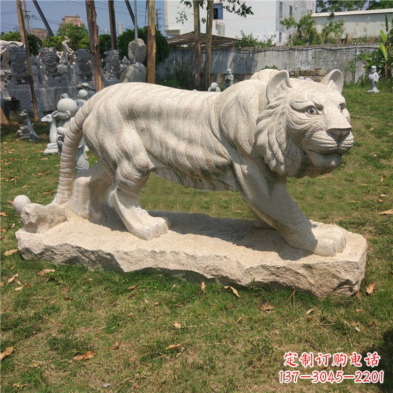 天津中领雕塑推出老虎石雕艺术品,这是一种以花…