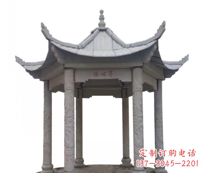 天津精美凉亭石雕–精细雕刻制作精致的艺术品