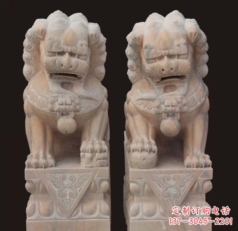 天津传统石狮子雕塑,精美绝伦