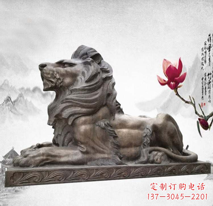 天津门口西洋欧式狮子铜雕