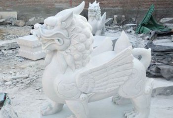 天津品质卓越的汉白玉独角兽雕塑