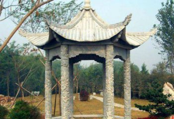天津打造精美的花岗岩庭院石凉亭雕塑