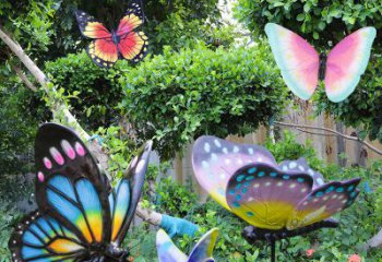 天津花园玻璃钢仿真蝴蝶雕塑