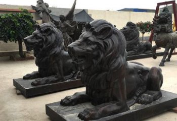天津汇丰手工铸铜狮子雕塑