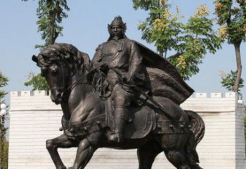 天津将军骑马古代人物铜雕