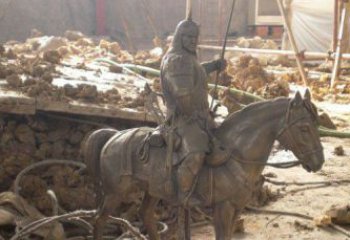 天津精心打造的古典骑马铜雕