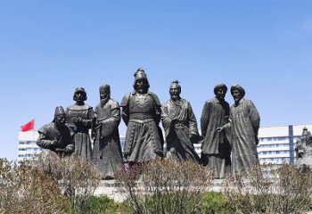 天津完美再现成吉思汗的青铜雕塑