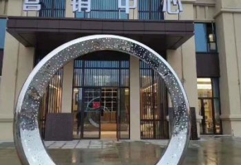 天津镜面圆环不锈钢雕塑