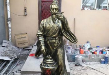 天津传承酒文化，杜康雕塑流传永恒