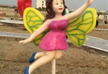 天津领雕塑：精美的蝴蝶仙子公园景观雕塑
