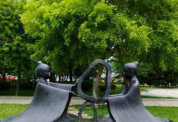 天津孔融让梨铜雕公园景观雕塑