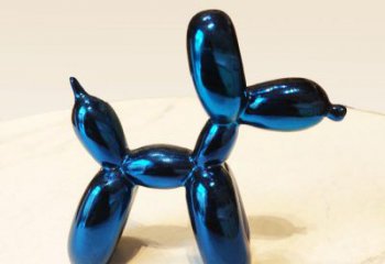 天津蓝色气球狗雕塑摆件，可定制大小