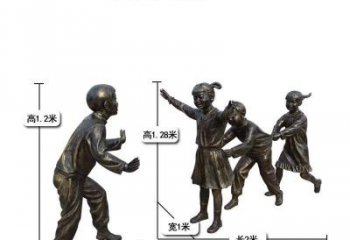 天津中领雕塑：打造优雅老鹰捉小鸡儿童雕塑