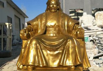 天津精美鎏金成吉思汗雕像，铸就历史精神