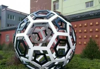 天津中领雕塑定制足球公园不锈钢雕塑