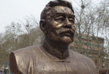 天津鲁迅头像校园名人铜雕，传承文化，缔造经典