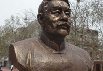 天津鲁迅胸像名人铜雕是中领雕塑公司定制的一款…