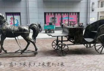 天津古典马车雕塑，精致传承礼仪之魂