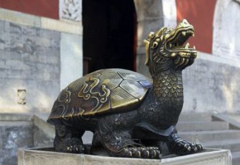 天津弥勒佛坐赑屃雕塑-寺庙大门神兽动物雕塑