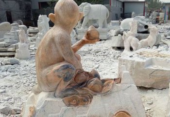 天津精美猴子石雕，带来浓浓的节日气息