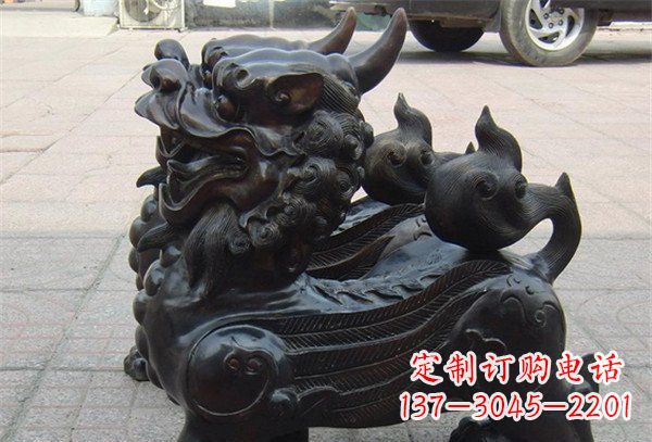 天津象征保护，美轮美奂的貔貅辟邪神兽铜雕