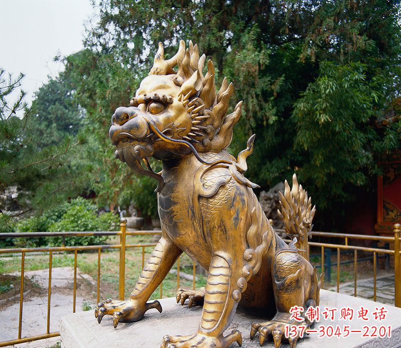 天津麒麟铸铜雕塑