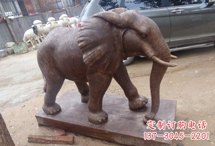 天津企业大象铜雕