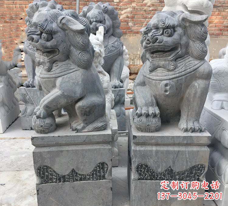 天津青石仿古狮子雕塑