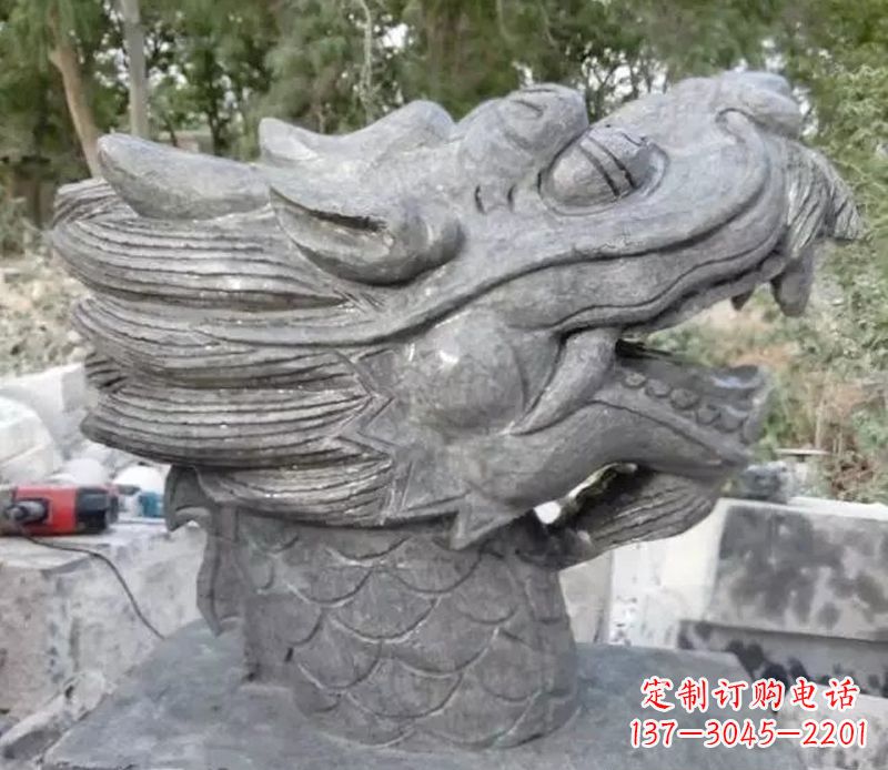 天津青石龙头雕塑