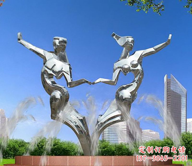 天津情侣跳舞不锈钢抽象人物
