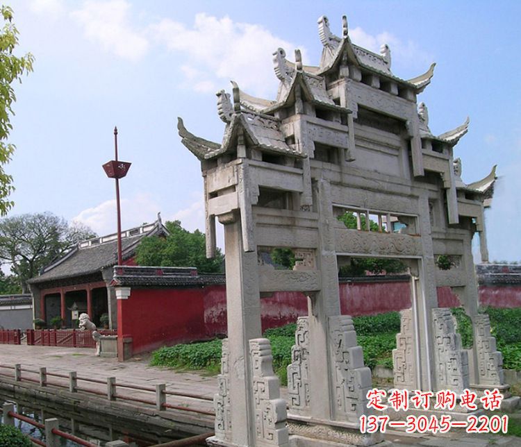 天津专业大型牌坊石雕制作