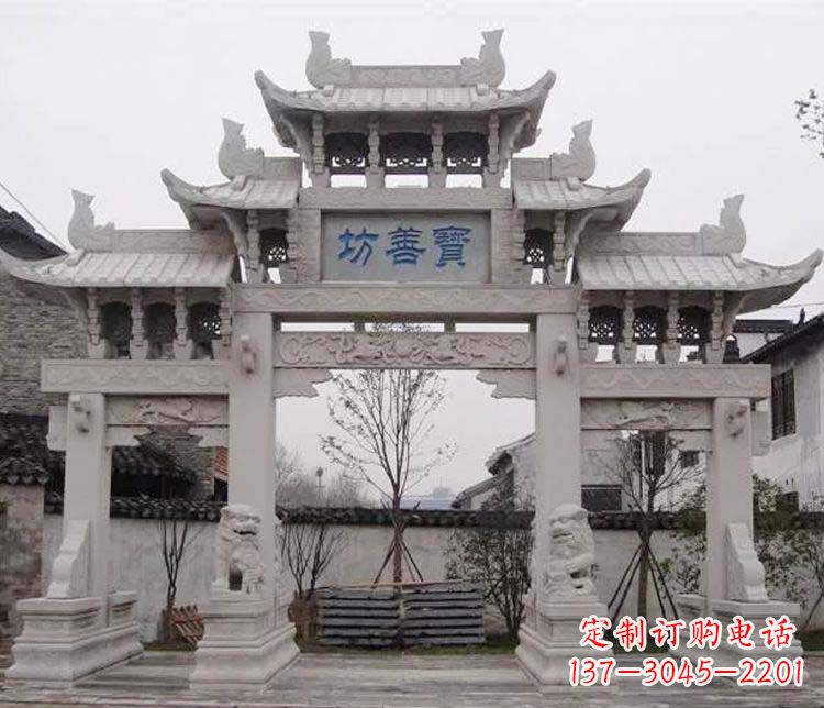 天津领雕塑:精美石牌坊石雕艺术品