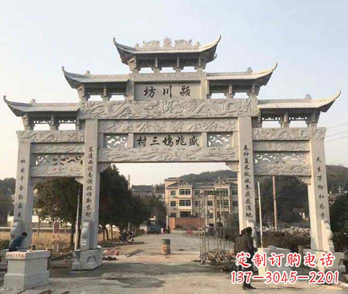 天津特色大理石牌坊雕塑