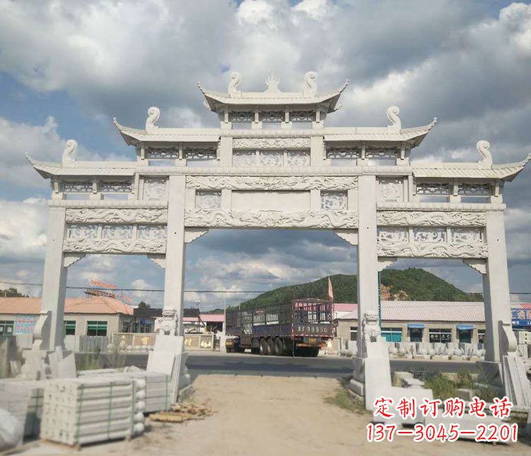 天津精美大理石牌坊石雕——给您的家园增添优雅气质