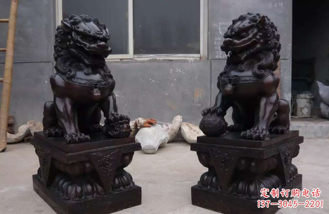 天津中领雕塑狮子雕塑，超精致的铜雕艺术