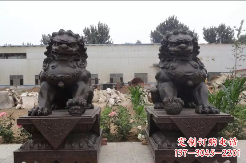 天津精灵定制狮子铜雕塑