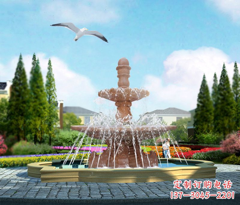 天津石雕流水招财喷泉