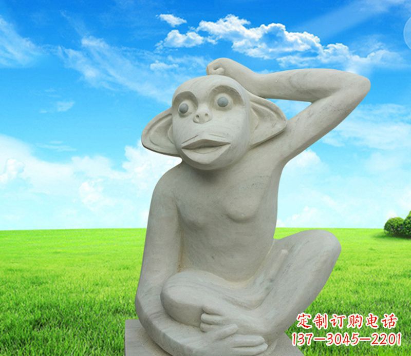 天津石雕小猴子