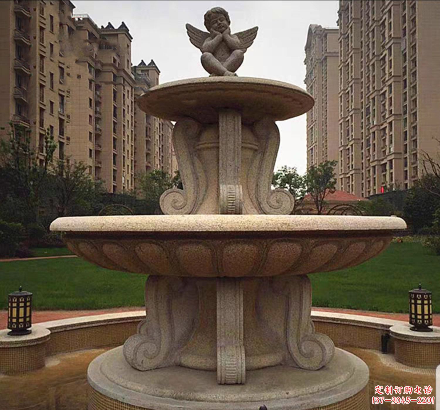 天津石雕鱼喷泉