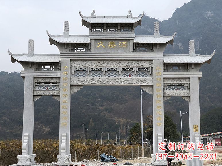 天津石牌坊 石雕