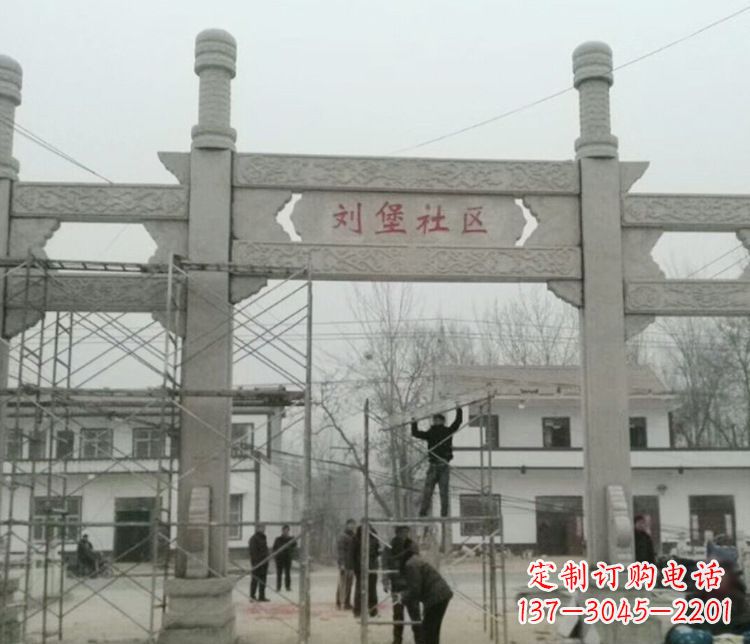 天津石牌坊道路石雕