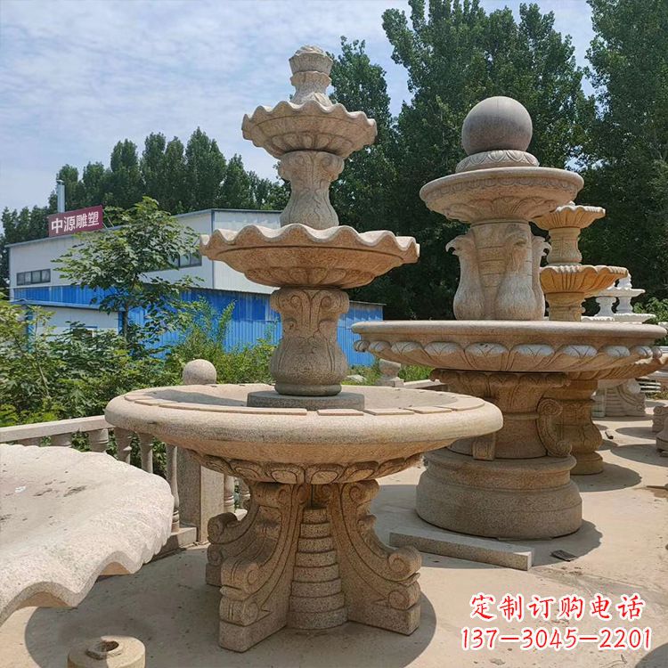 天津石喷泉 石雕刻