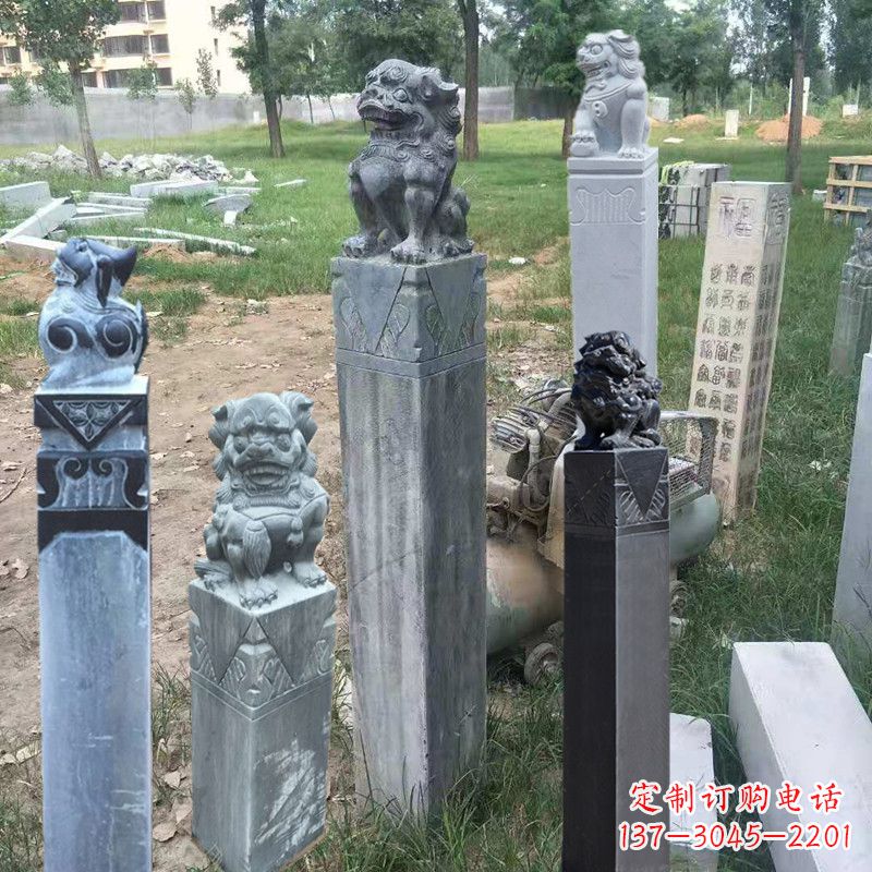 天津石狮子拴马柱
