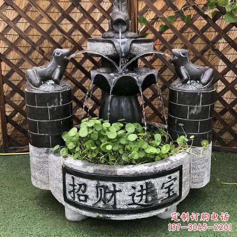 天津双层喷泉石雕