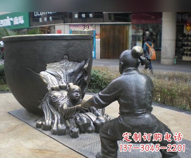 天津司马光砸缸铜雕