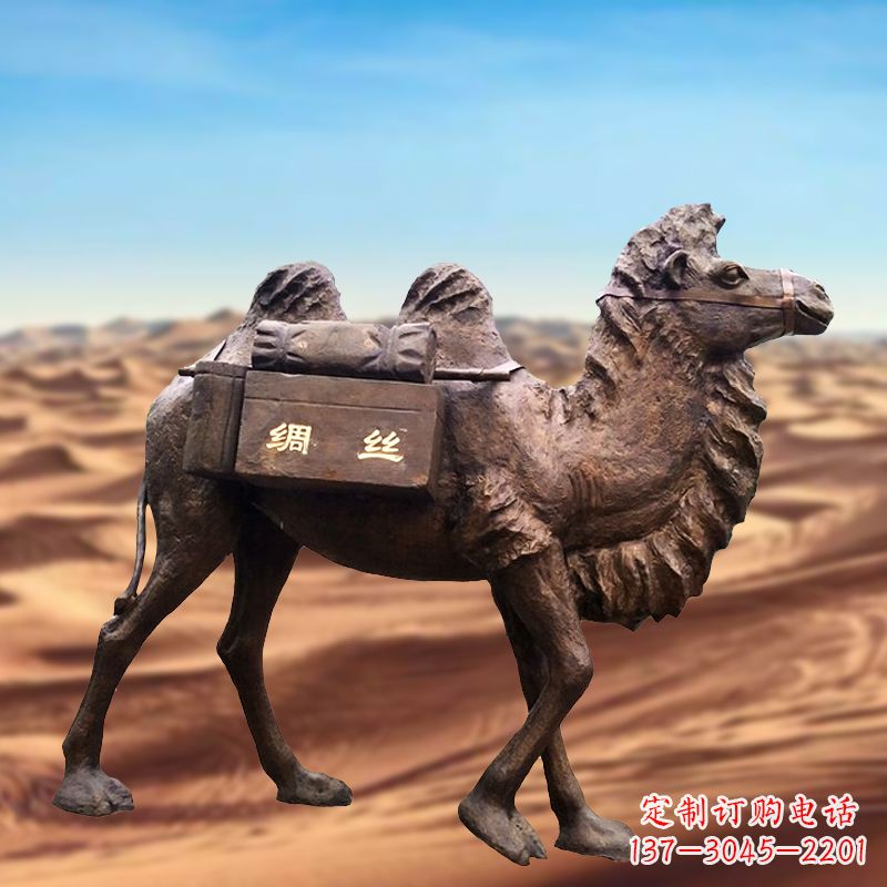 天津丝绸之路仿铜骆驼雕塑