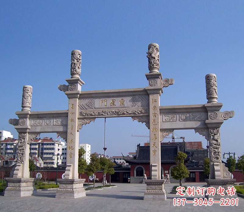天津寺庙景观石牌坊